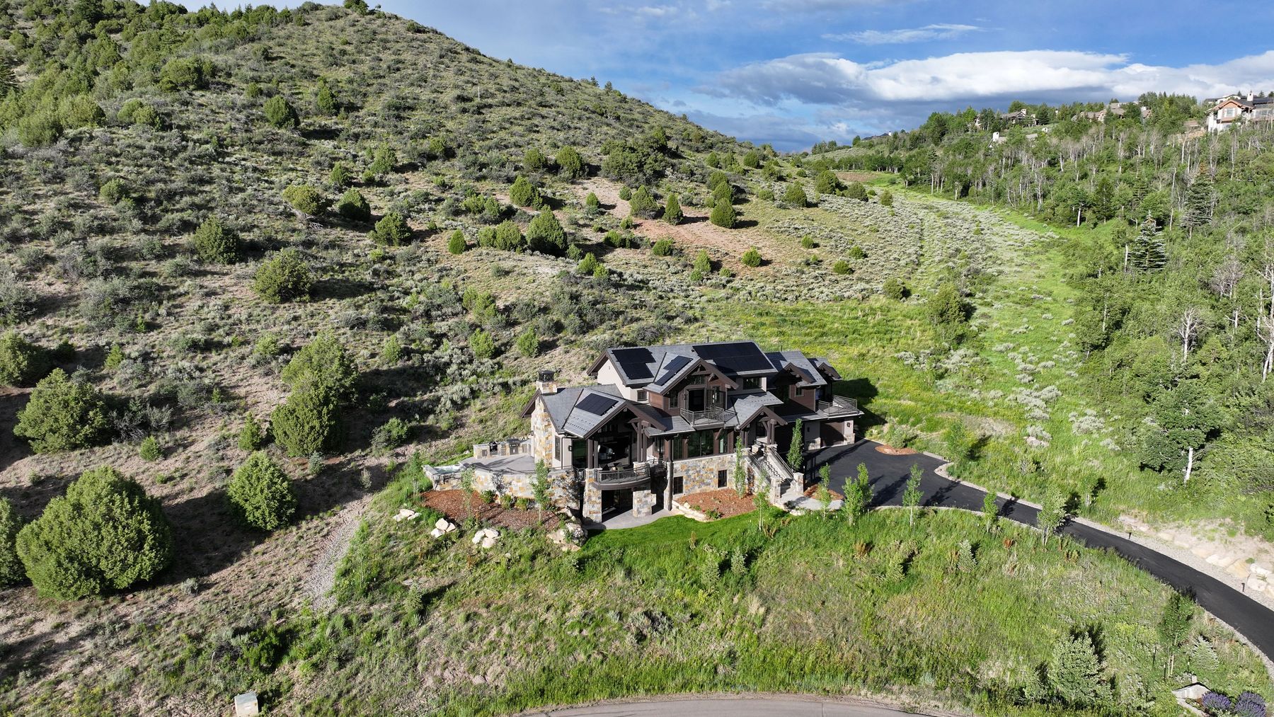 Wide aerial over the ridge